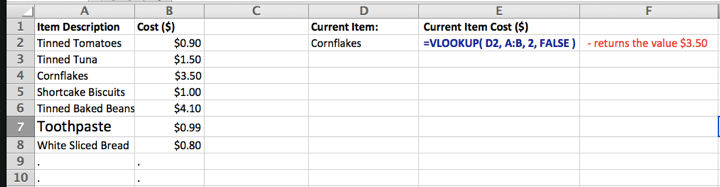 Finding exact match using Vlookup